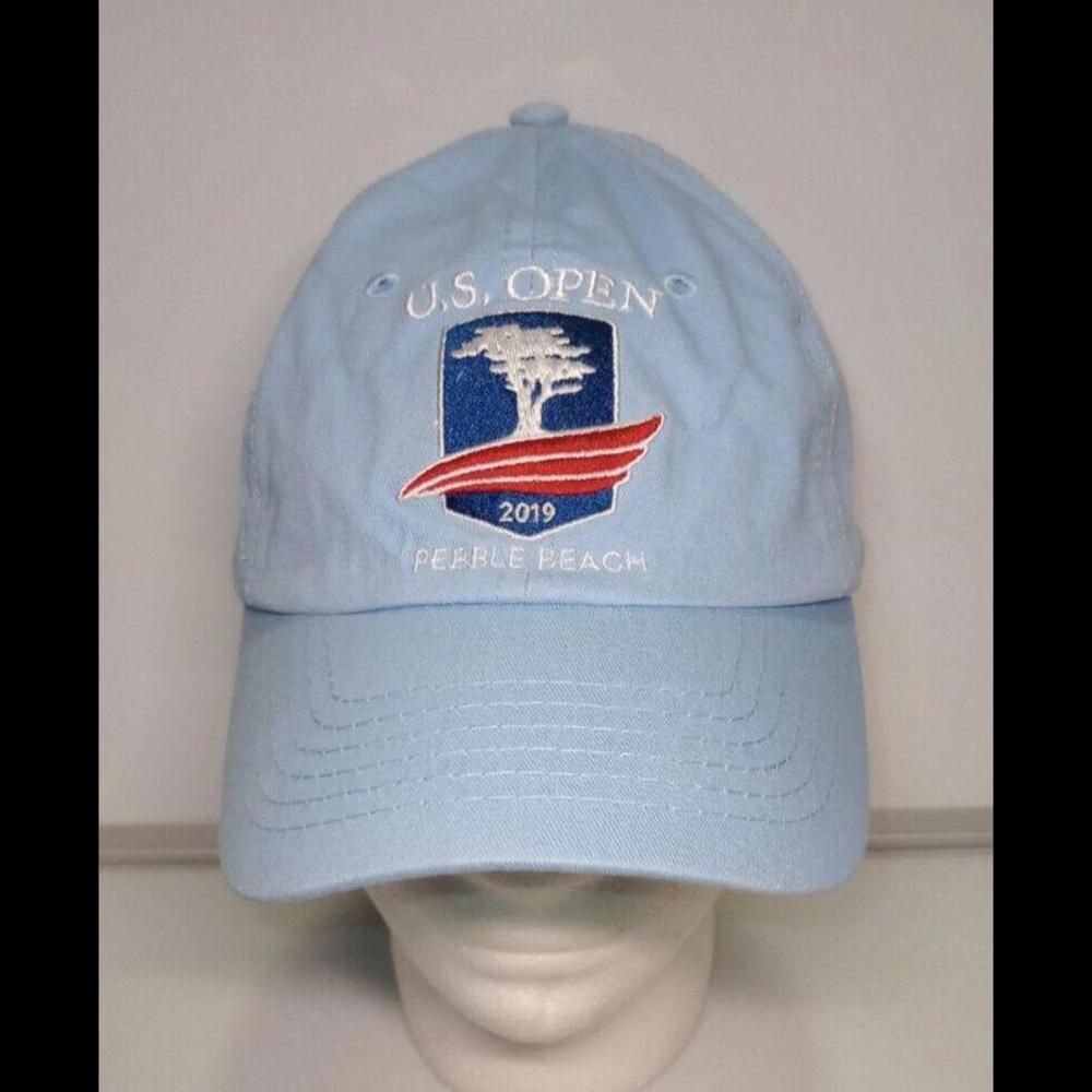 U.S. OPEN Pebble Beach 2019 Light Blue Cotton Strapback Baseball Style Hat Cap